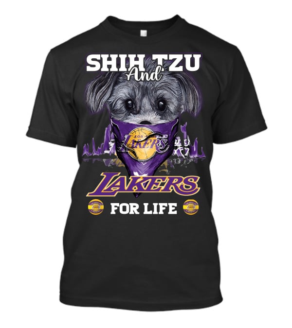 Shih Tzu And Los Angeles Lakers For Life T-Shirt