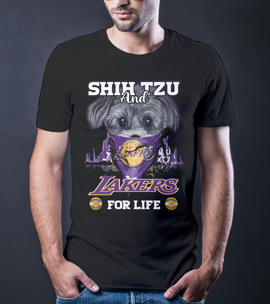 Shih Tzu And Los Angeles Lakers For Life T-Shirt