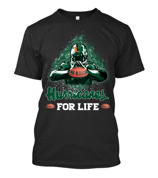 Hurricanes For Life Miami Football T-Shirt