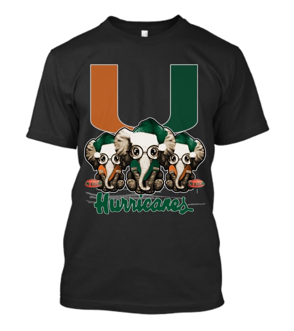 Miami Hurricanes Elephants Xmas T-Shirt