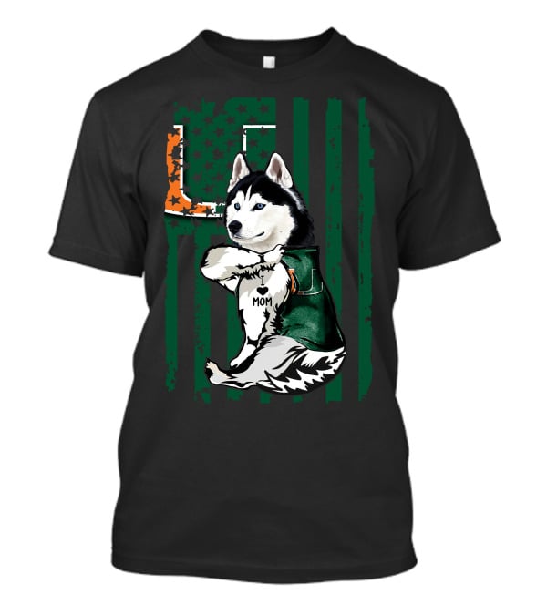 Siberian Husky Miami Hurricanes U Mom T-Shirt