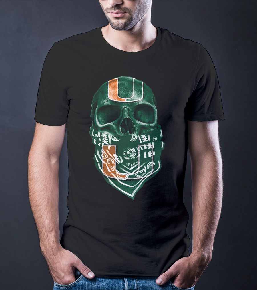 Skull Bandana Miami Hurricanes U T-Shirt