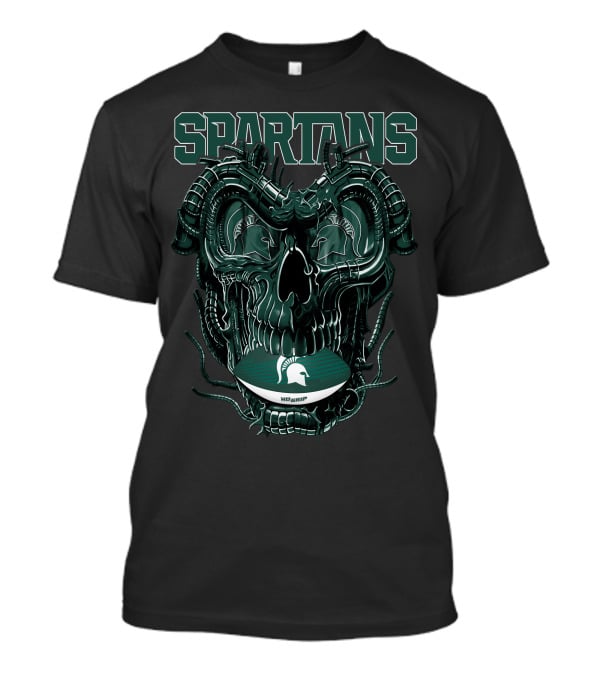 Spartans Dragonskull Michigan State Football Helmet T-Shirt