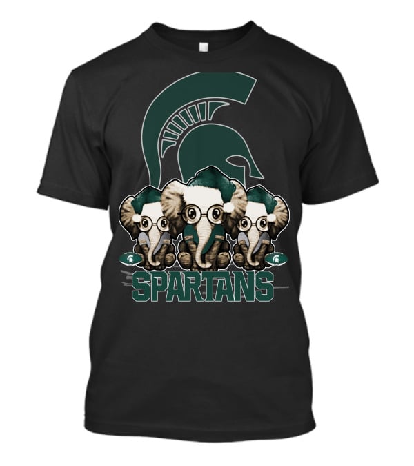 Elephant Christmas Michigan State Spartans Trio T-Shirt
