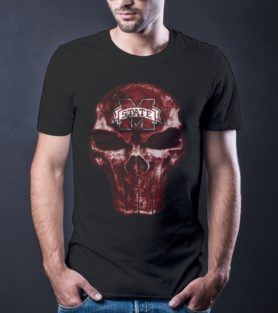 Skull Mississippi State Bulldogs M State T-Shirt