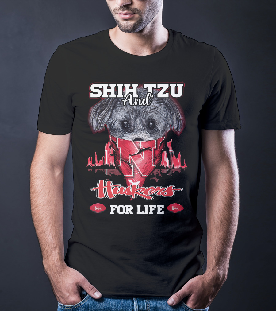 Shih Tzu And Huskers For Life T-Shirt