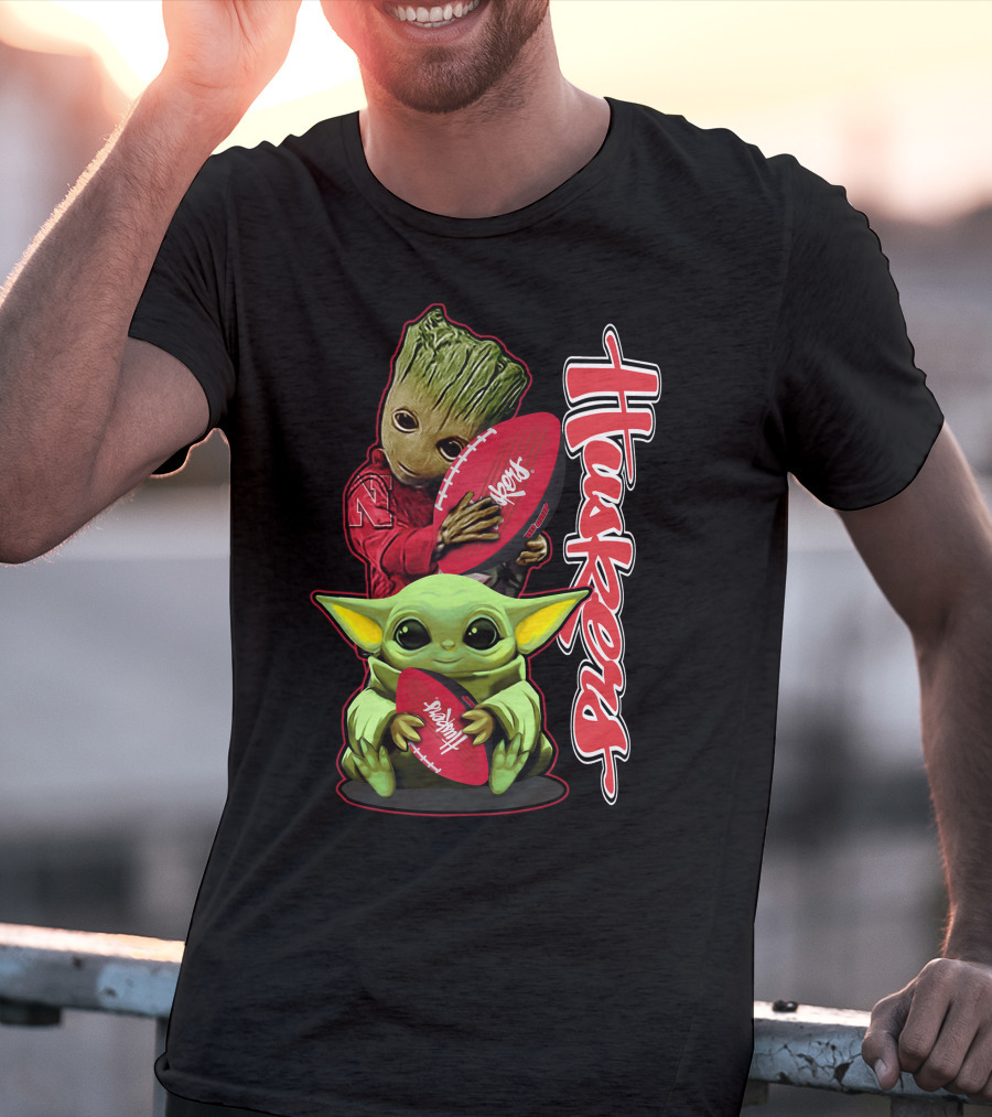 Grzd Nebraska Cornhuskers Huskers Football Baby Alien Tree Creature T-Shirt