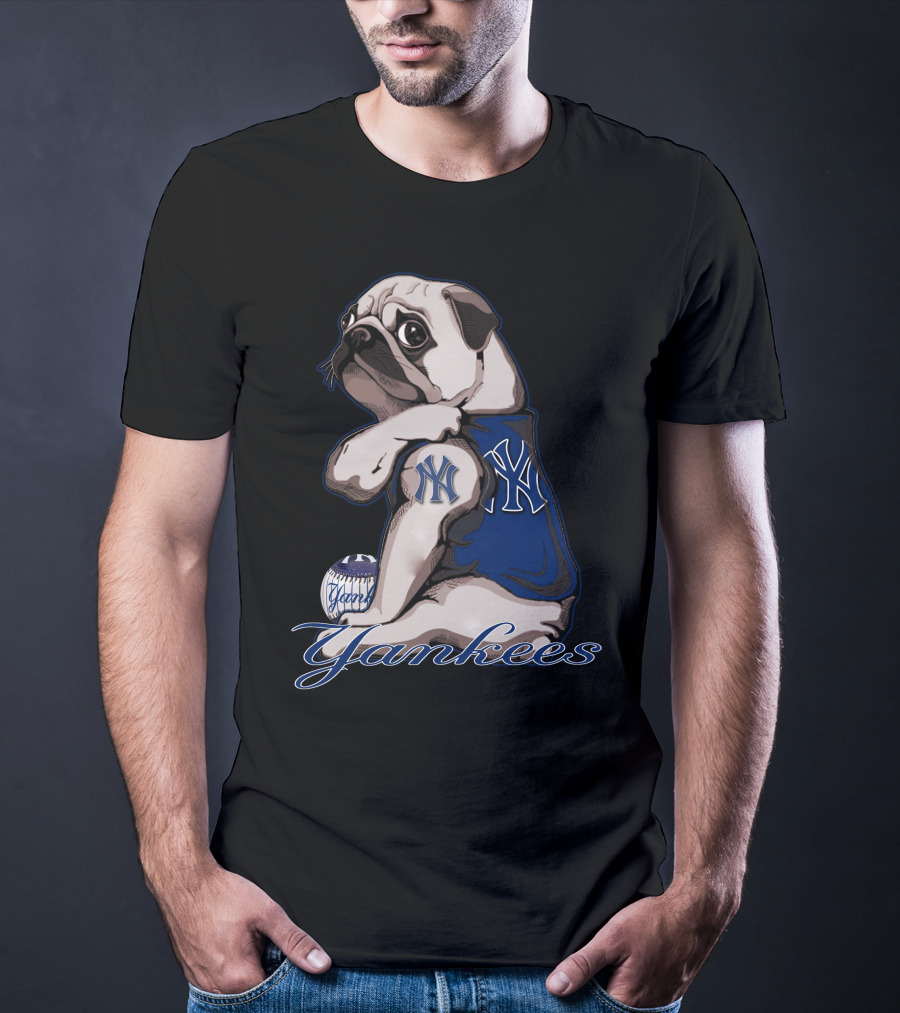 Pug Yankees Baseball T-Shirt