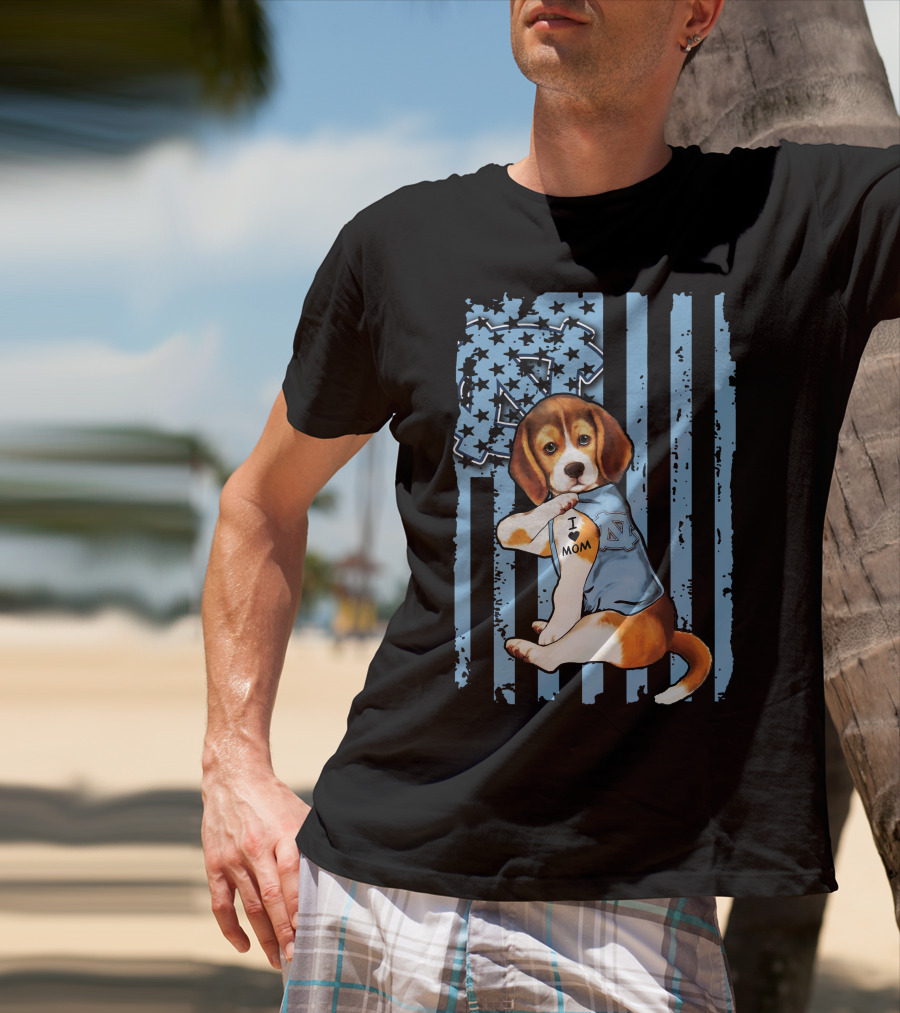 I ❤️ Mom Beagle North Carolina Tar Heels T-Shirt
