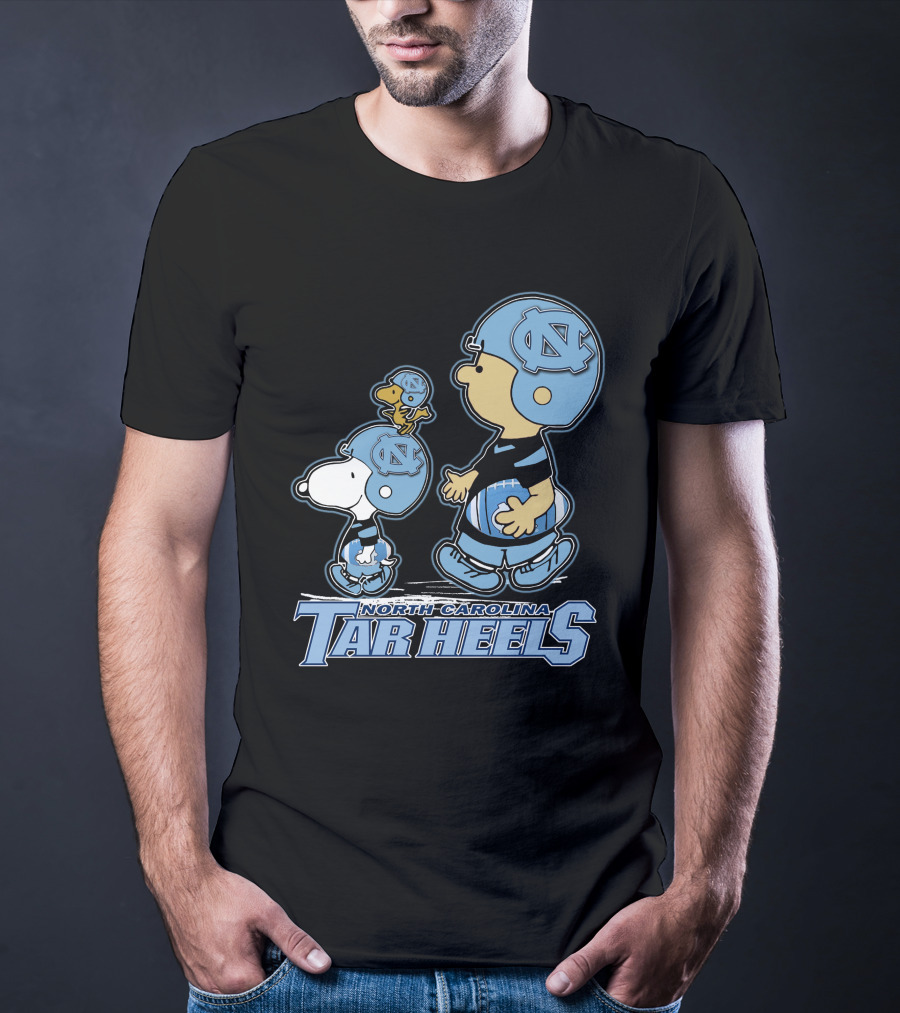 North Carolina Tar Heels Snoopy And Woodstock Football Team Fans T-Shirt