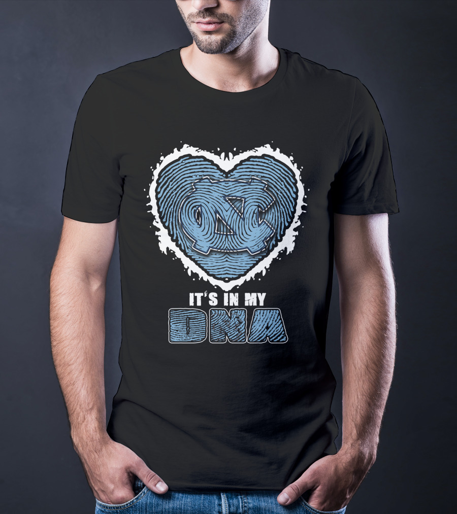 North Carolina Tar Heels It's In My DNA Heart T-Shirt