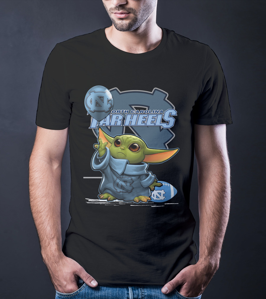 North Carolina Tar Heels Yoda Football Basketball T-Shirt
