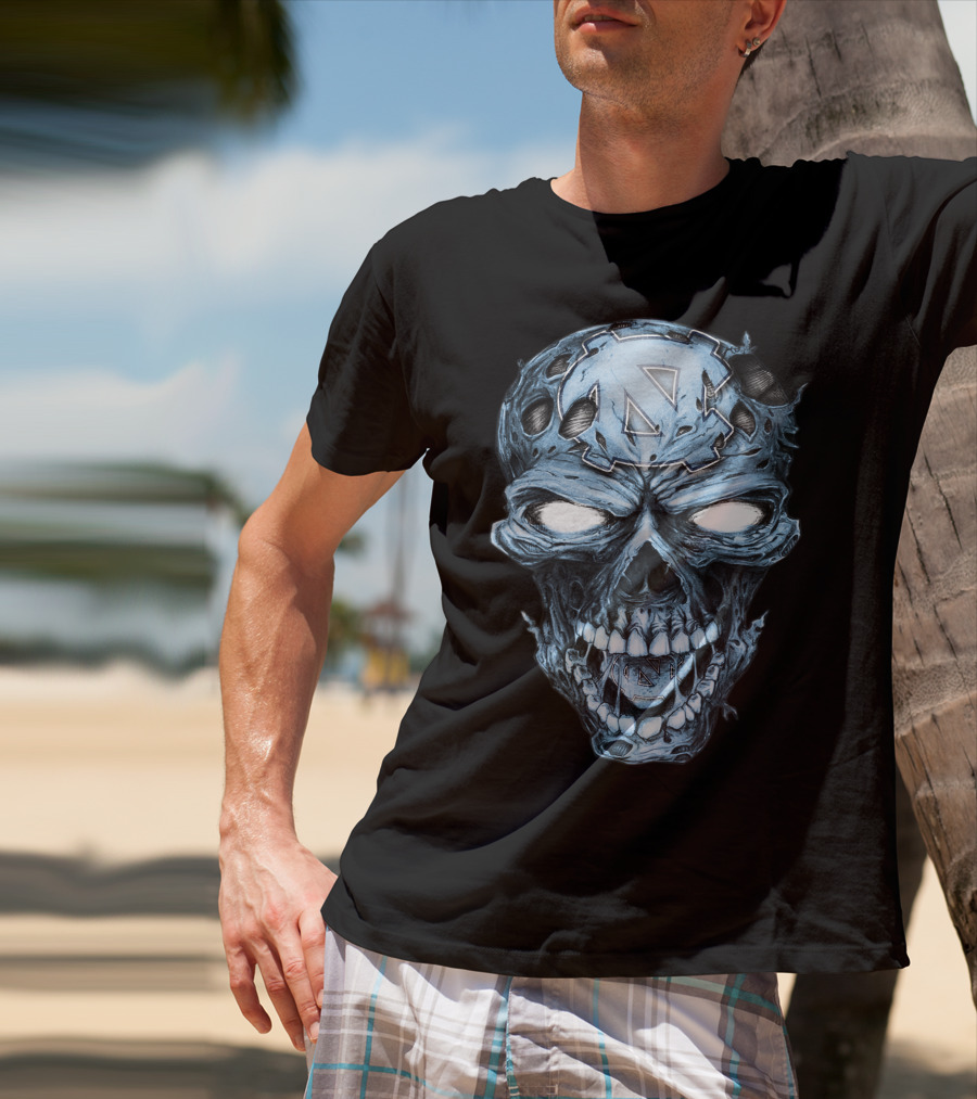 North Carolina Tar Heels Skull T-Shirt