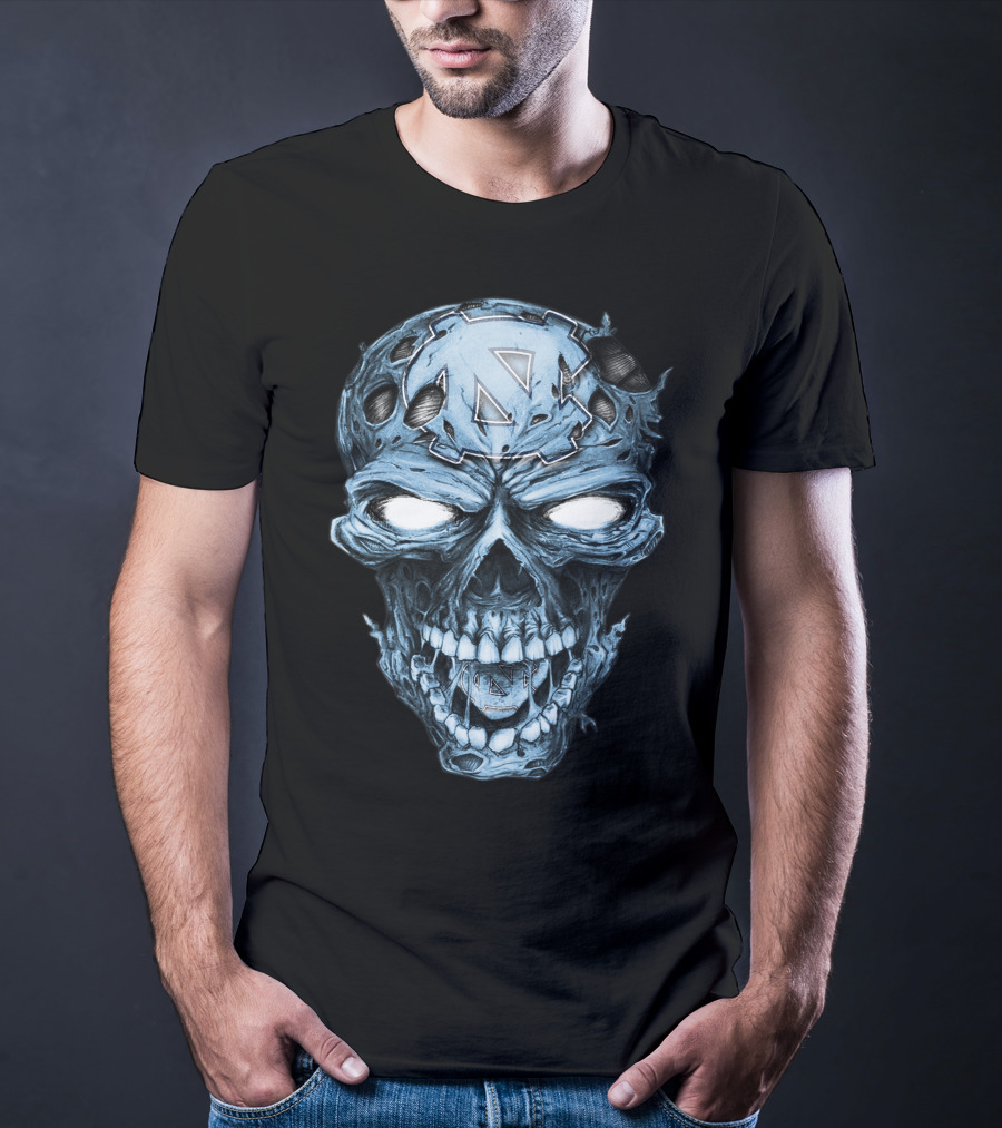 North Carolina Tar Heels Skull T-Shirt