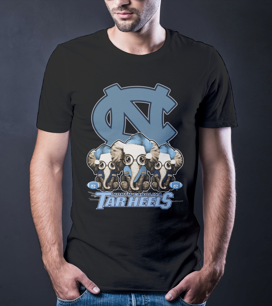 Elephan Xmas North Carolina Tar Heels Holiday Cheer T-Shirt