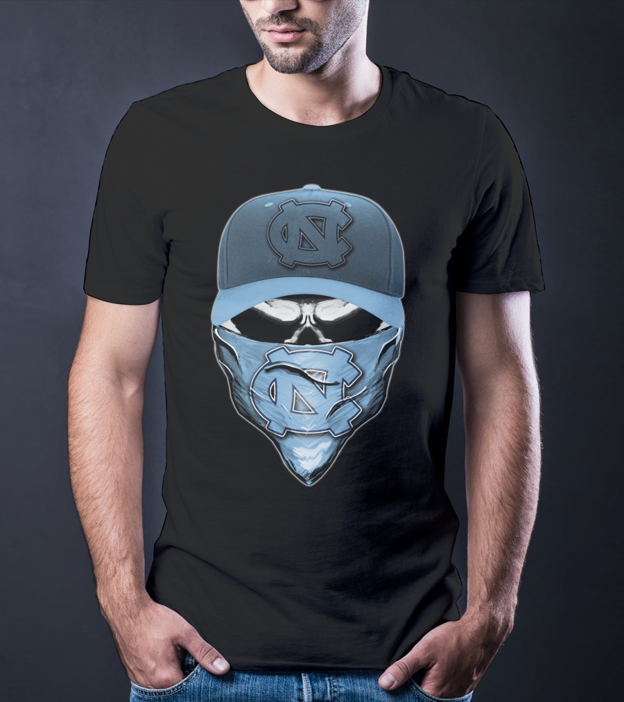 North Carolina Tar Heels Skull Emblem T-Shirt