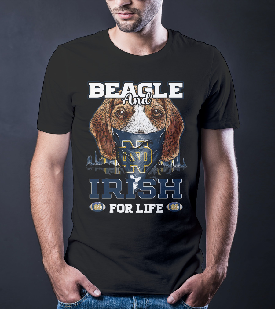 Beagle And Irish Notre Dame ND For Life T-Shirt