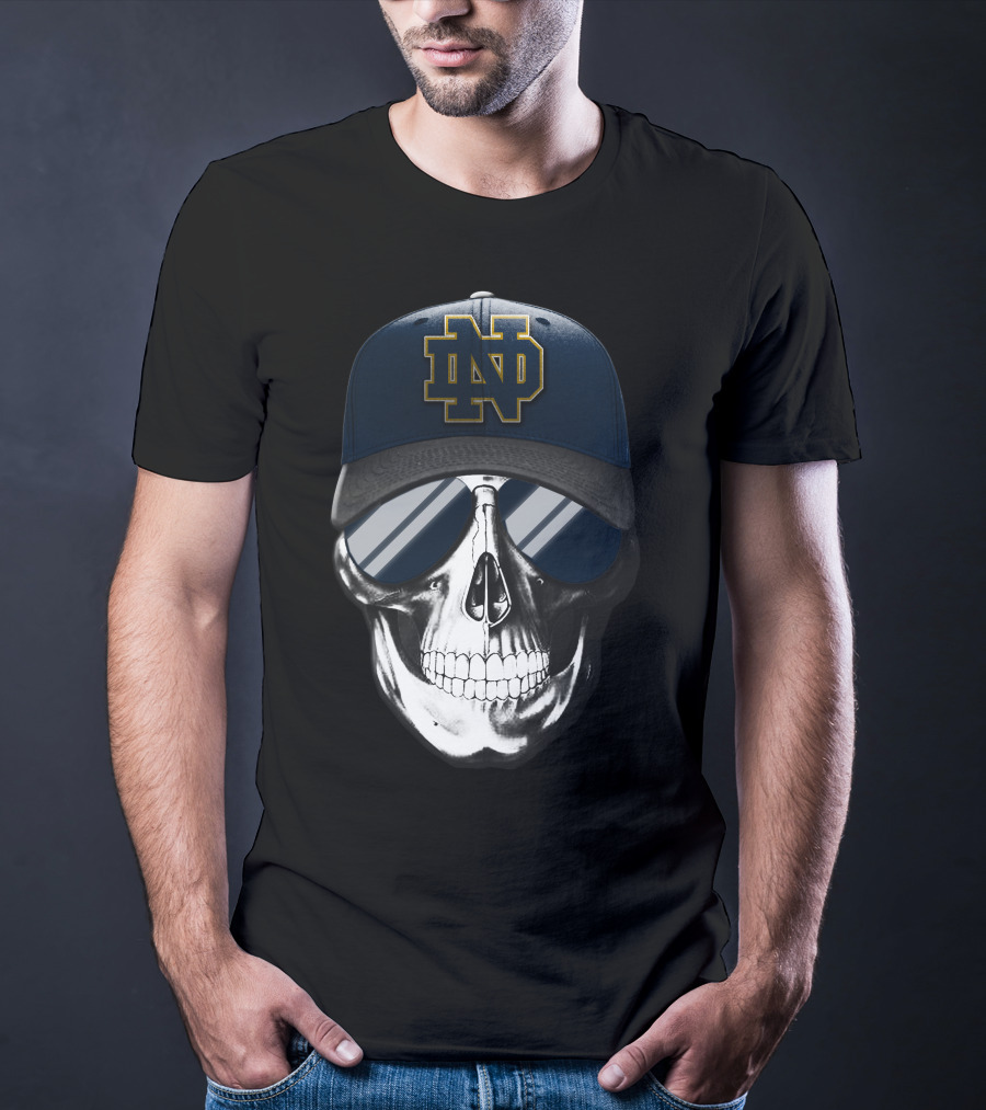 Skull With ND Logo Cap Notre Dame Fighting Irish T-Shirt