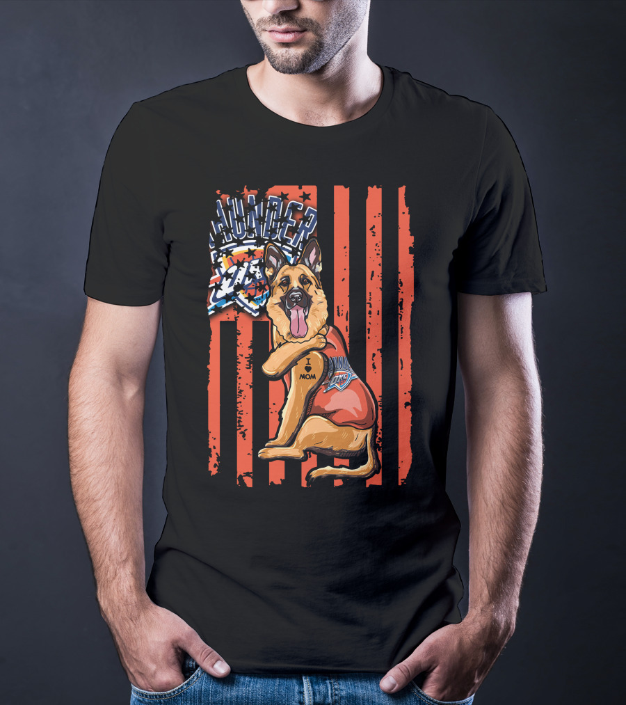 Thunder Oklahoma City Dog I Love Mom T-Shirt