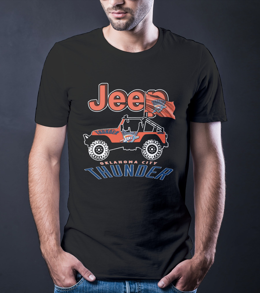 Jeep Oklahoma City Thunder OKC Basketball Team T-Shirt