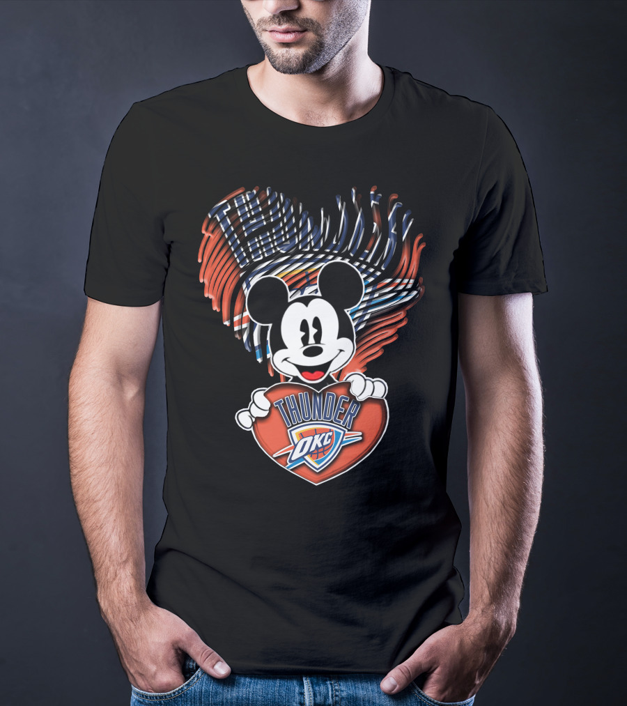 Thunder OKC Mickey Heart T-Shirt