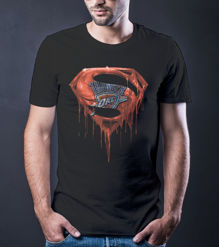 Thunder Okc Oklahoma City Basketball Super Logo Spm T-Shirt