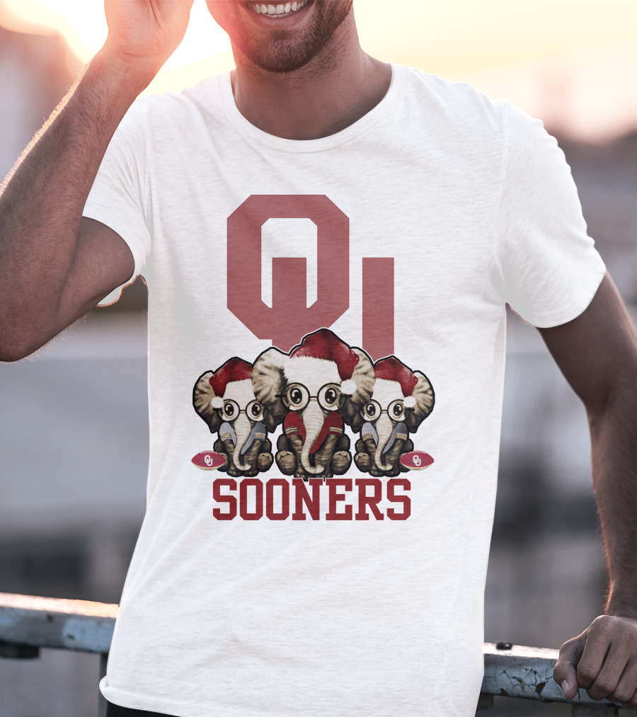 OU Sooners Elephants Christmas T-Shirt