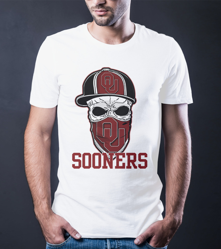 OU Sooners Skull Hat T-Shirt