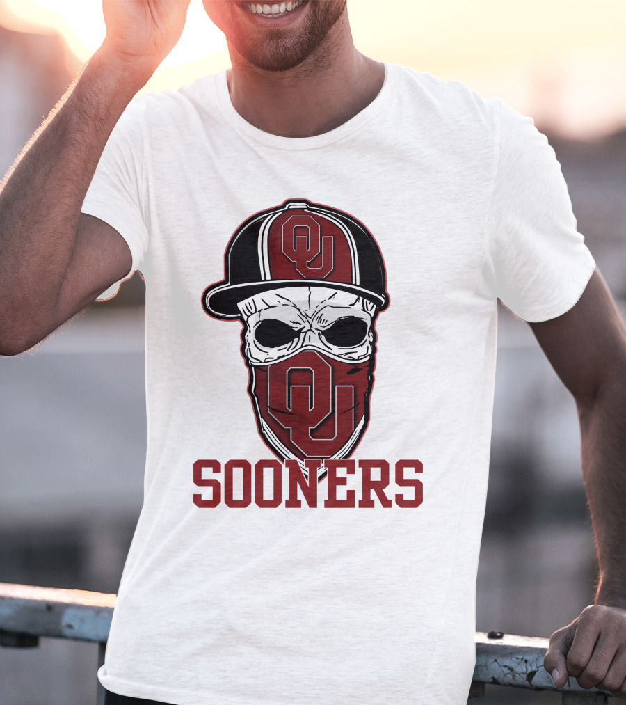 OU Sooners Skull Hat T-Shirt