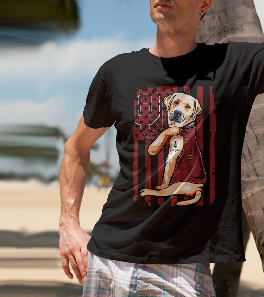 OU Labrador Retriever I Love Mom Oklahoma Sooners T-Shirt