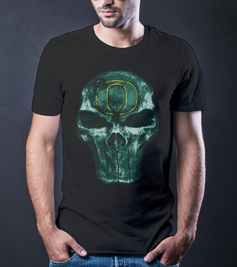 Skull Oregon Ducks T-Shirt