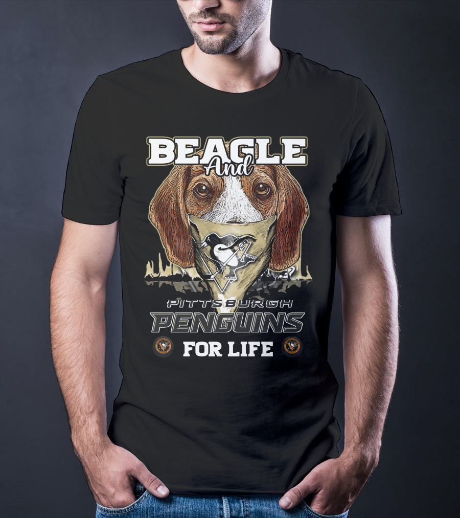 Beagle And Pittsburgh Penguins For Life T-Shirt