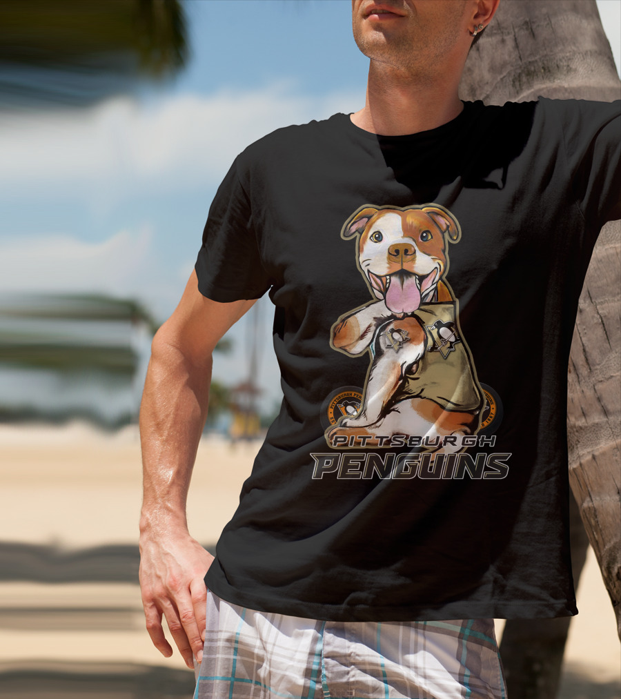 Pittsburgh Penguins Pitbull Hockey Team Fan T-Shirt