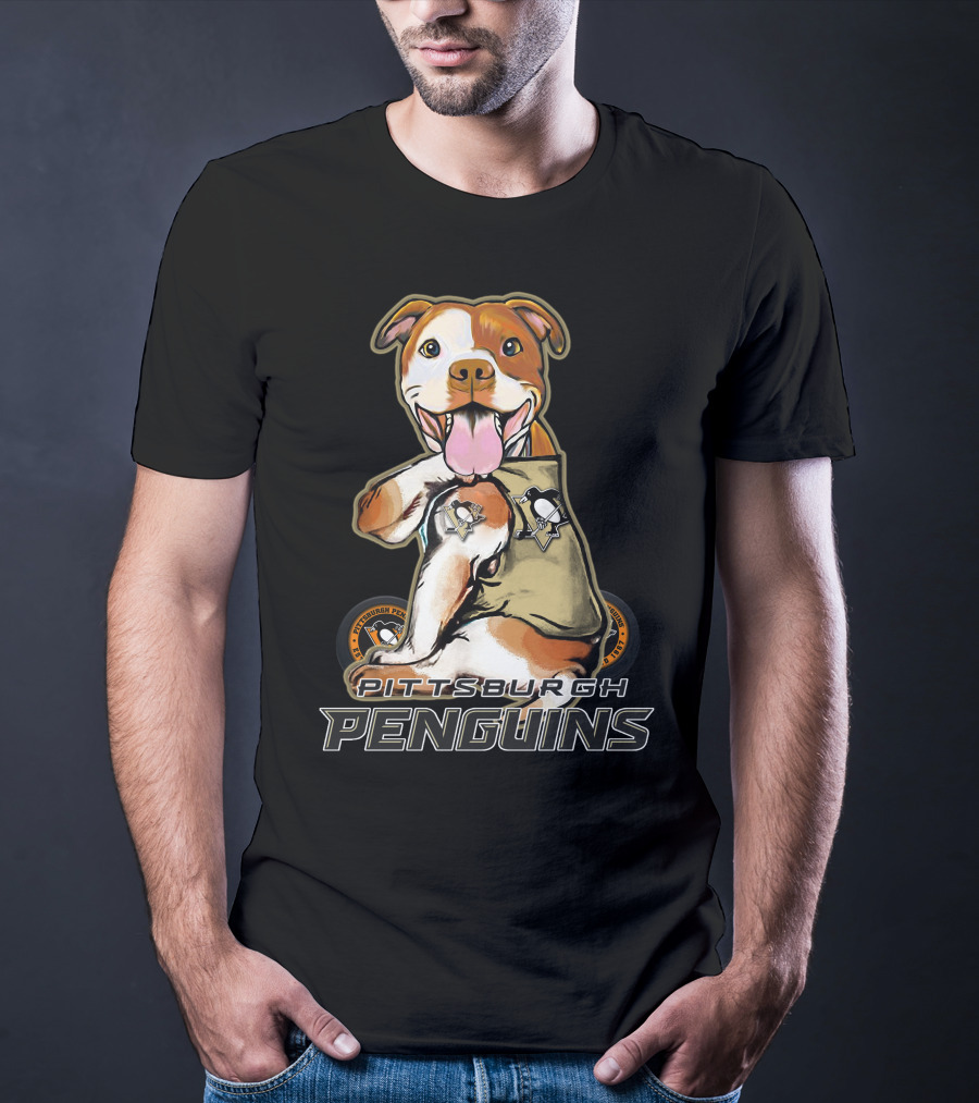 Pittsburgh Penguins Pitbull Hockey Team Fan T-Shirt