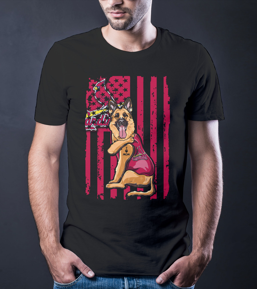 German Shepherd I Mom St. Louis Cardinals T-Shirt