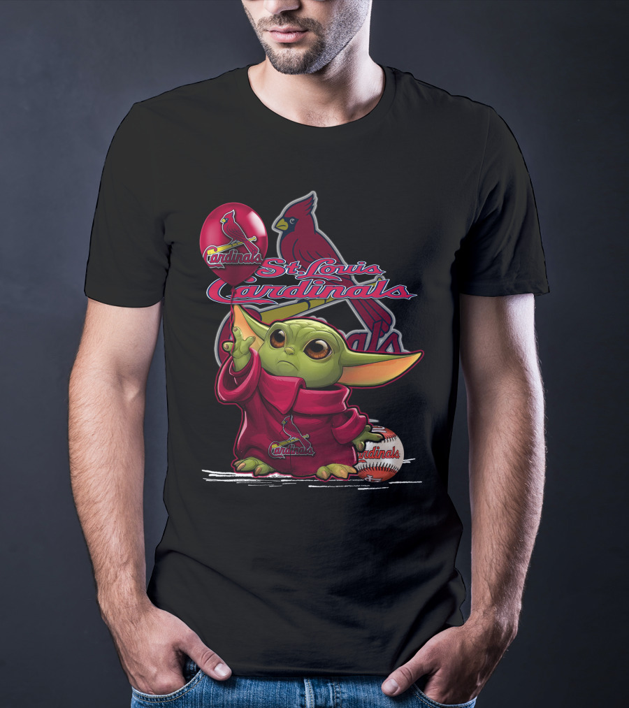 Yoda St. Louis Cardinals Baseball Balloon T-Shirt