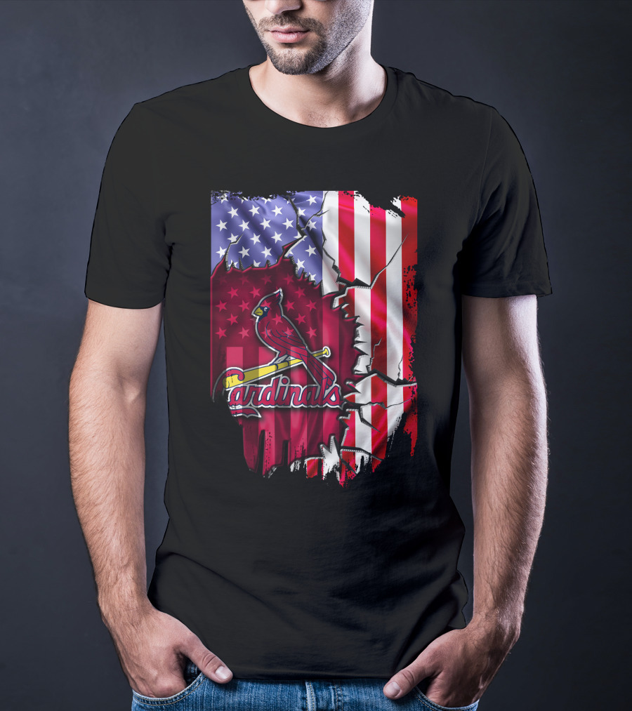 Flag St. Louis Cardinals American T-Shirt