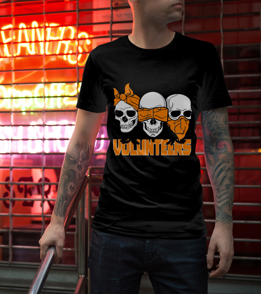3 Skull Tennessee Volunteers T-Shirt