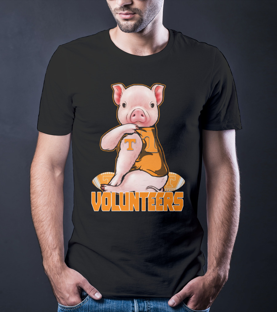 Tennessee Volunteers Pig With Football And T T-Shirt