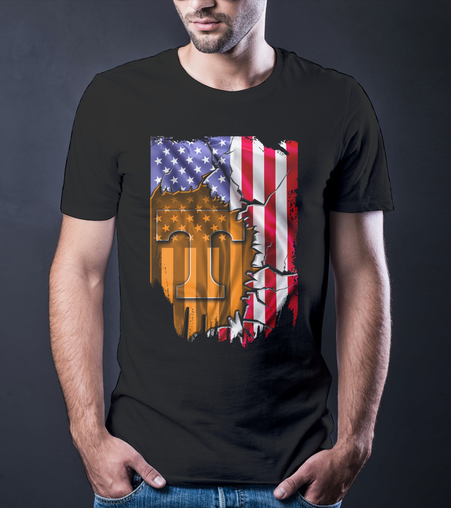 American Flag Tennessee Volunteers T T-Shirt