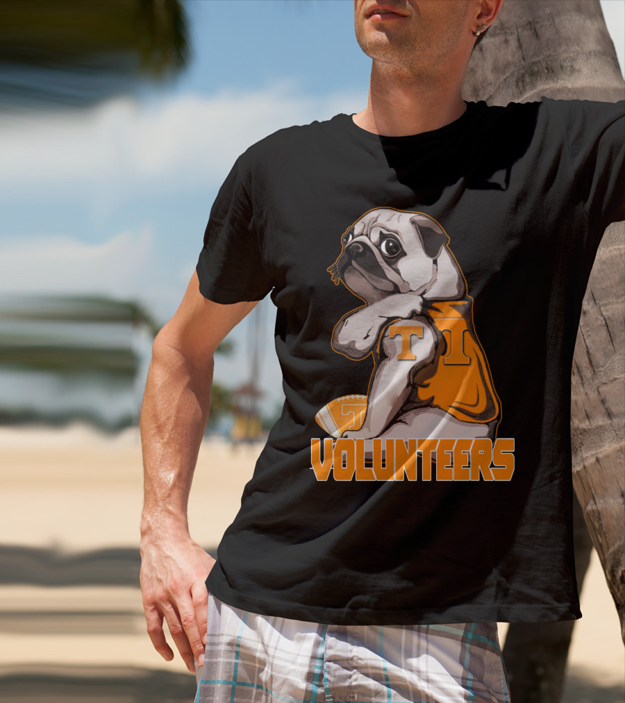 Pug T Volunteers Football T-Shirt