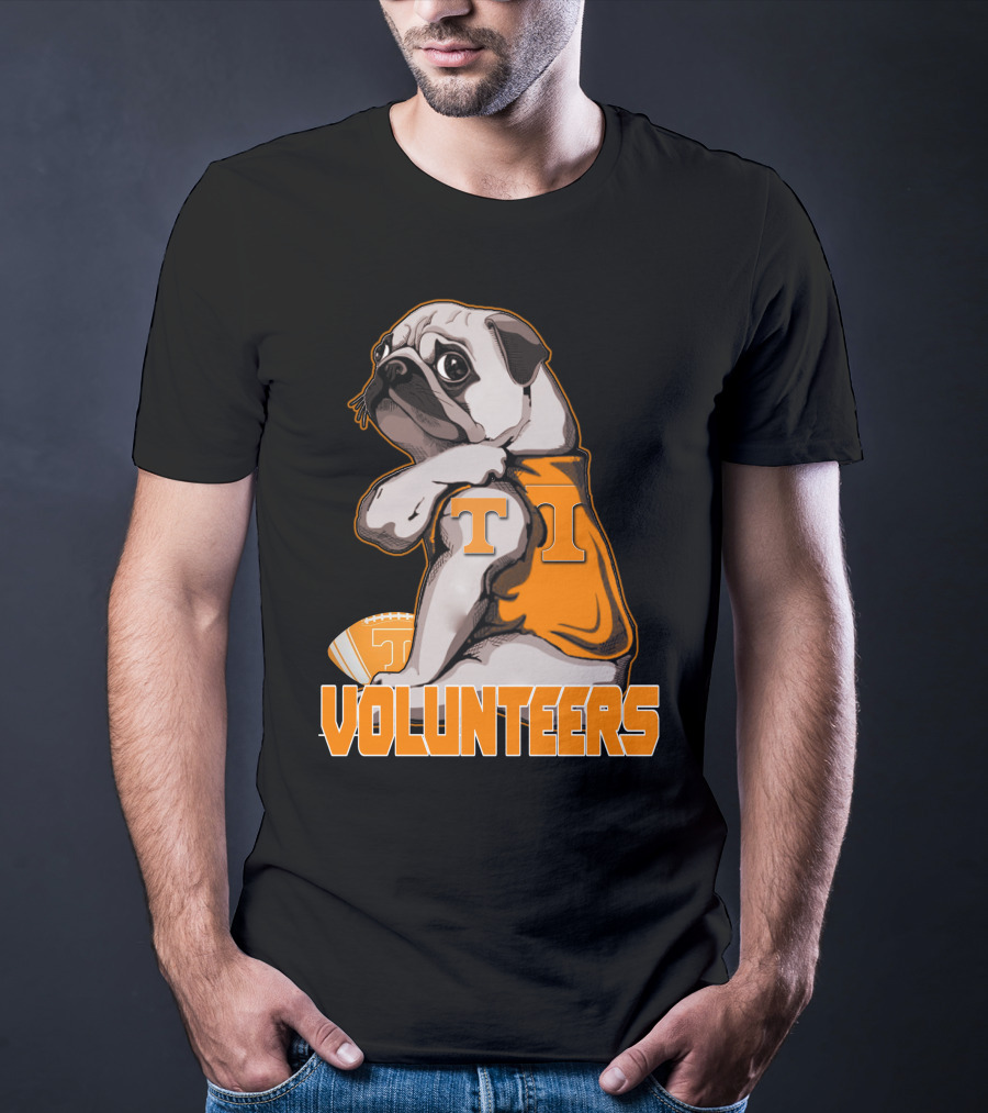 Pug T Volunteers Football T-Shirt