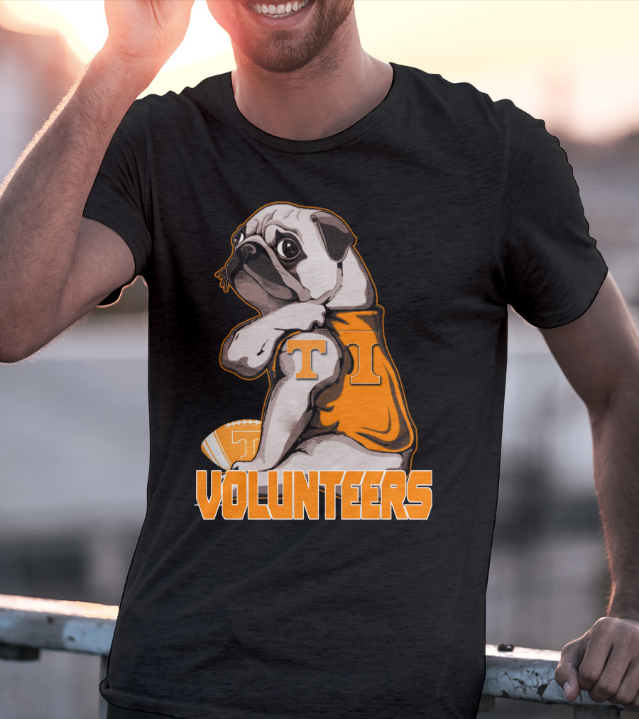 Pug T Volunteers Football T-Shirt