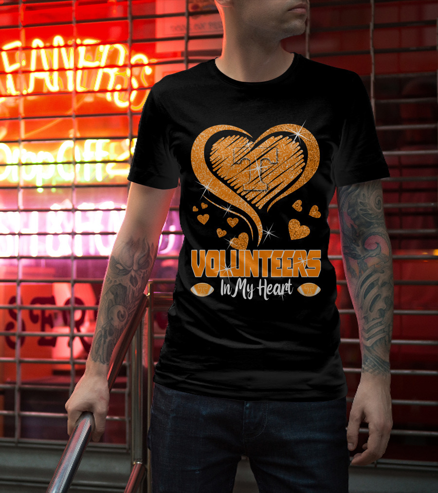 Tennessee Volunteers Orange Heart With T Logo In My Heart T-Shirt