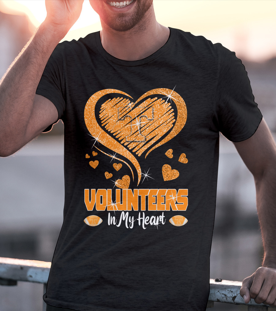 Tennessee Volunteers Orange Heart With T Logo In My Heart T-Shirt