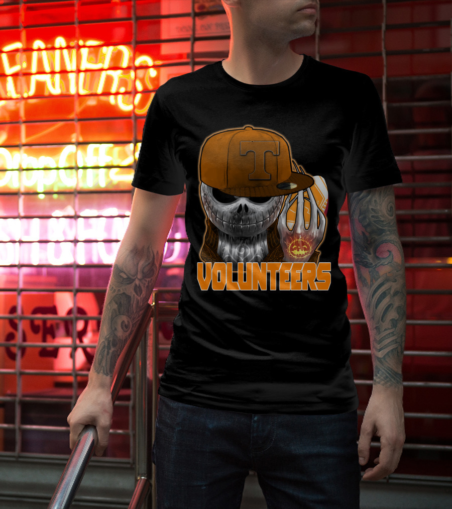Jackskull Halloween Tennessee Volunteers Football T-Shirt