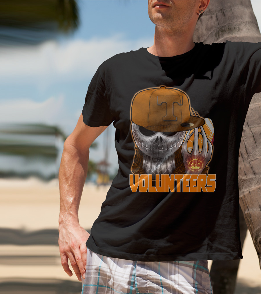 Jackskull Halloween Tennessee Volunteers Football T-Shirt