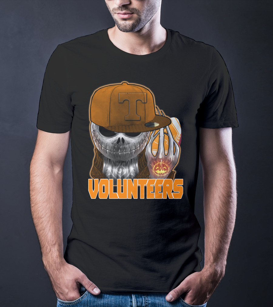 Jackskull Halloween Tennessee Volunteers Football T-Shirt