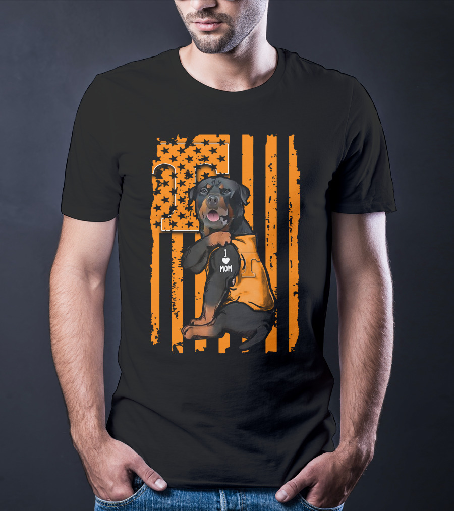 Rottweiler I Love Mom Tennessee Volunteers T-Shirt
