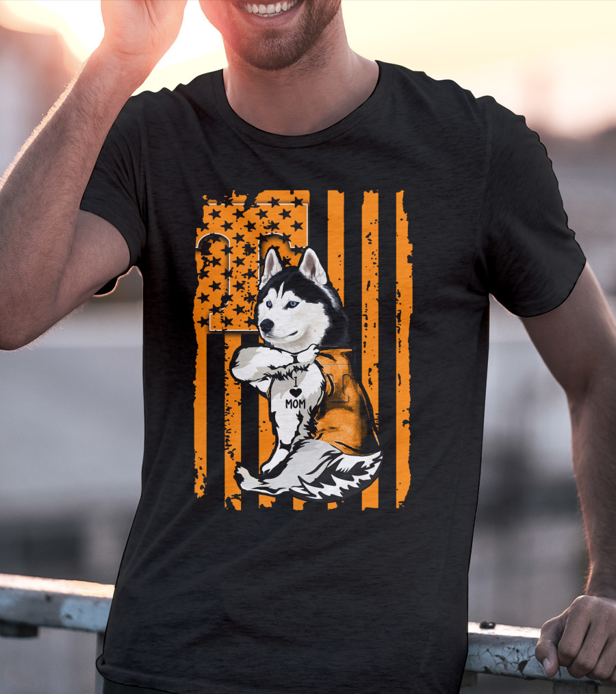 Siberian Husky Mom Tennessee Volunteers T-Shirt
